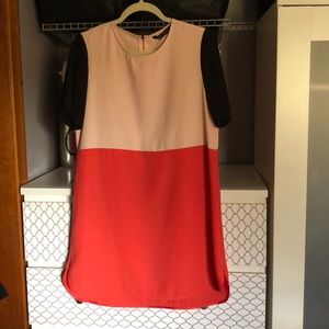 zara multi color block dress - L